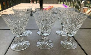 Set Of 6 Waterford Crystal Tramore Pattern Wine Water Goblet 5 - 5/8 "