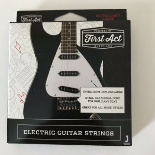 First Act Electric Guitar Strings Extra Light Gauge.  009 -.  042