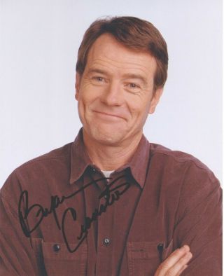 Signed Color Photo Of Bryan Cranston Of " Malcolm In The Middle "