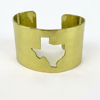 Miranda Lambert Rustic Cuff Gold - Colored Cuff With Texas State Cut - Out