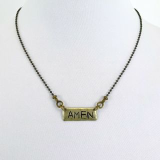 Miranda Lambert Unlabeled Metal Chain " Amen " Necklace