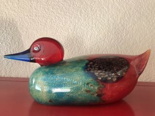 2 Murano Ducks Signed Glass 2