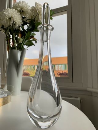 Vintage 40’s Signed Orrefors Art Glass Decanter Mcm Lindstrand,  1683