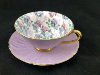 Shelley Lavender Chintz Summer Glory Cup & Saucer
