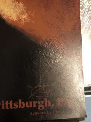 TOOL Band Concert Poster 495/650 Chet Zar Pittsburgh Nov 8,  2019 3