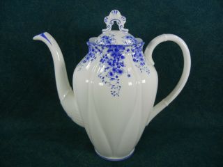 Royal Albert Dainty Blue Large 9 " Tall Coffee Pot With Lid