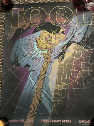 Tool Concert Tour Poster - Detroit 2019 11.  9.  19 Limited Edition 216/600