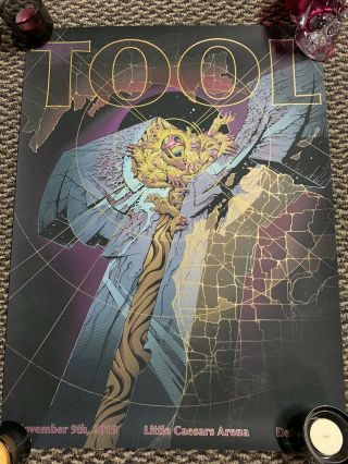 Tool Concert Tour Poster - Detroit 2019 11.  9.  19 Limited Edition 215/600