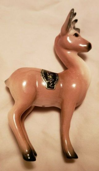Brad Keeler Vintage Ceramic Deer Rudolph The Red Nosed Reindeer Rare Figurine