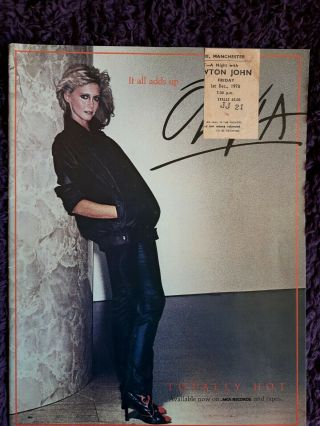 Olivia Newton John - Totally Hot World Tour Programme & Ticket Stub - 1978
