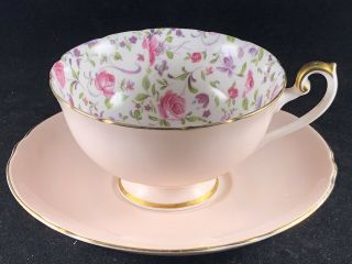 Shelley Pink Briar Rose Chintz Cup & Saucer