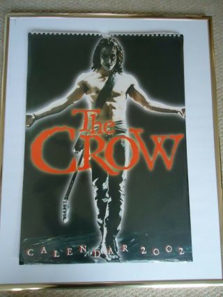 Brandon Lee The Crow Calendar 2002 Vintage 17,  Years Old Rare Valuable