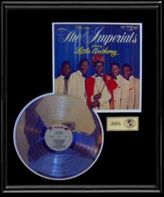 Little Anthony And The Imperials Rare Gold Record Platinum Disc Lp Album Frame