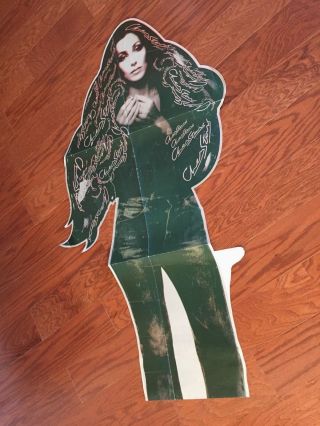 LIFE SIZE Cher 1975 Stars Rare Punch Out Promotional Poster - VERY RARE 4