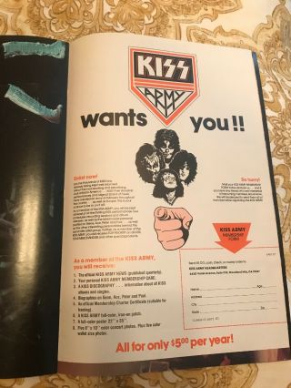 1976 KISS On Tour Concert Program w/ The KISS Army Iron On 4