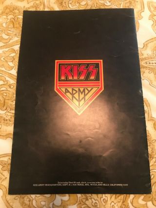 1976 KISS On Tour Concert Program w/ The KISS Army Iron On 5