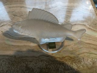 Nwt Lalique France Clear Glass Fish Perch