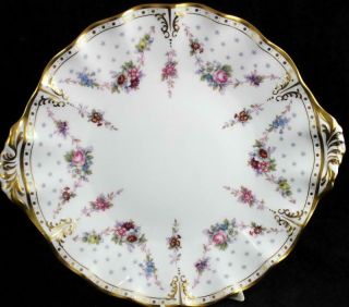 Royal Crown Derby Royal Antoinette Handled Cake Plate A1225 A,