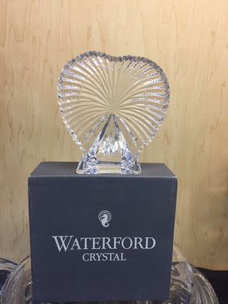 Waterford Crystal Fitted Heart Shaped Picture Frame Crystal Clear Bnib