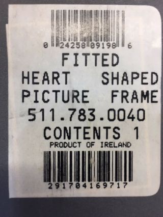 Waterford Crystal Fitted Heart Shaped Picture Frame Crystal Clear BNIB 3