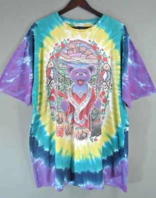 Vtg Grateful Dead L Liquid Blue Tie Dye Summer 1998 Tour Concert T Shirt Xl