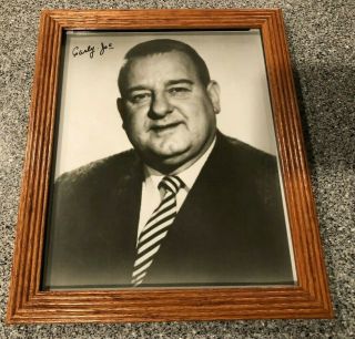 The Three Stooges Signed 8x10 Curly Joe Derita Framed Photo Autograph