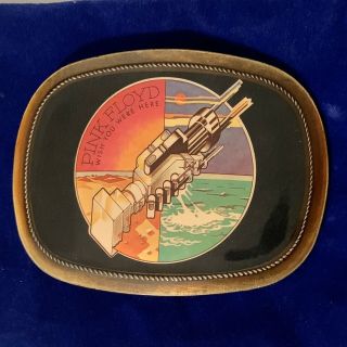 Pink Floyd " Wish You Were Here " Pacifica Belt Buckle 1976 W/ Bag