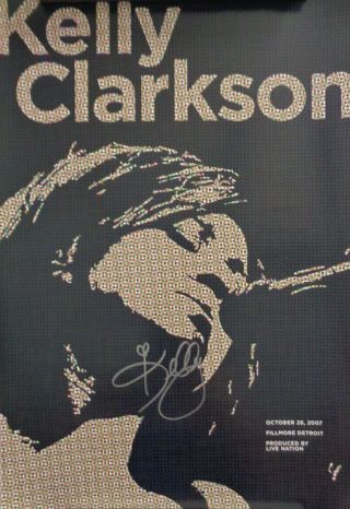 (rare) Autographed - Kelly Clarkson - Tour Poster (2007),
