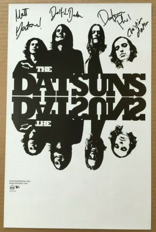 The Datsuns Rare 2002 Autographed Signed Promo Poster Of Self Titled Cd Usa