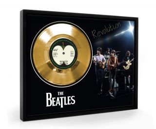 Beatles Revolution Framed Gold Disc Display Vinyl (c1)