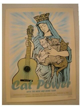 Cat Power Silkscreen Poster Signed And Numbered Two Rab