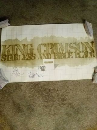King Crimson Autographed Poster Starless And Bible Black