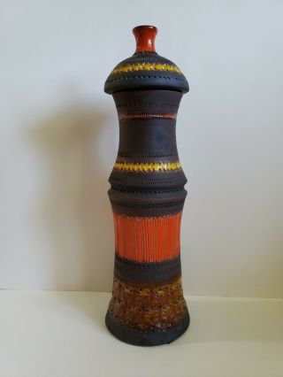 Mid Century Modern Raymor Bitossi Aldo Londi 18 " Art Pottery Urn Vase