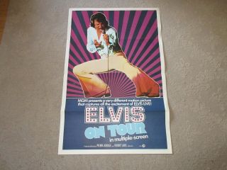 1972 Vintage Elvis Presley On Tour Mgm Movie Poster