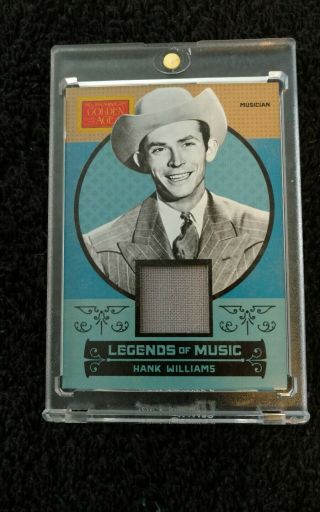 Hank Williams Card Panini 2014 Golden Age Material Swatch Card