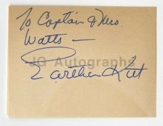 Eartha Kitt - Iconic Entertainer,  Singer,  Actress - Authentic Autograph
