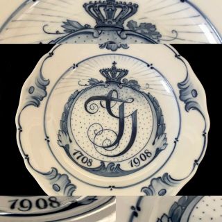 Antique Meissen Porcelain Regimental Plate Art Nouveau
