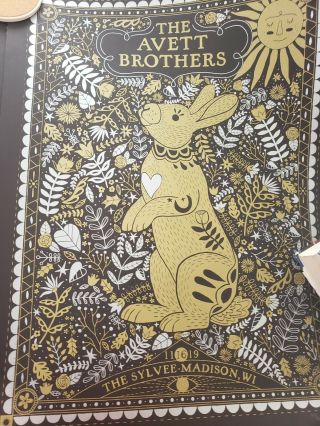 Avett Brothers Madison,  Wi 11 - 16 - 19 /200 Show Print Last One