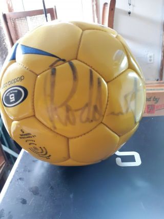 Rock And Roll Memorabilia Rod Stewart Signed Diadora Soccer Ball