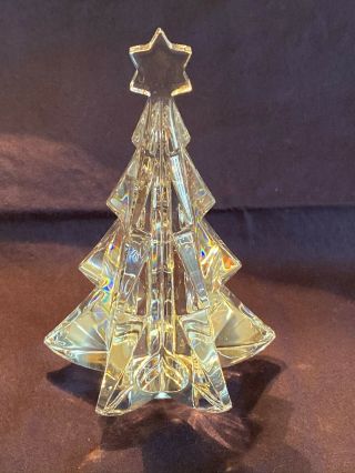 Baccarat Crystal Christmas Tree Fir Clear Crystal Made In France (11)