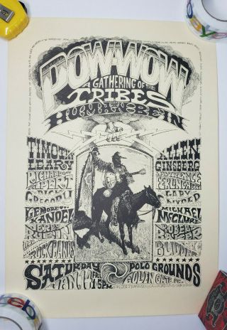 Grateful Dead Poster 1967 Pow - Wow Gathering Of Tribes Human Be - In Rick Griffin