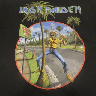 2008 Iron Maiden Sbit World Tour Concert T Shirt Size Lg 5/30 - 31/08 Irvine