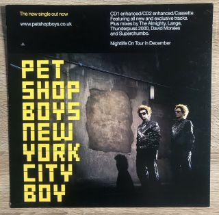 Pet Shop Boys Promo Poster Ultra Rare