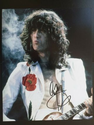 LED ZEPPELIN Signed by JIMMY PAGE 10X8 FANTASTIC ITEM with 2