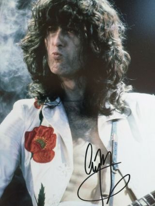 LED ZEPPELIN Signed by JIMMY PAGE 10X8 FANTASTIC ITEM with 3