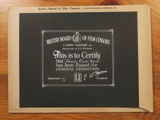 British Bbfc Film Certification Card Texas Bad Man 1953 Western Wayne Morris