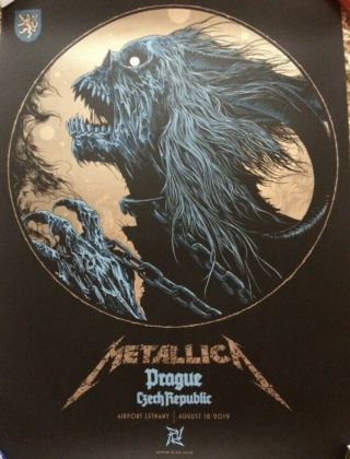 Metallica Prague August 18,  2019 Official Concert Poster Ap X/75 Ken Taylor