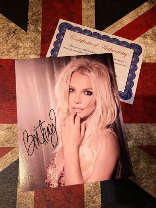 Britney Spears Sexy Hand Signed 10 X 8 Photo - Autograph &