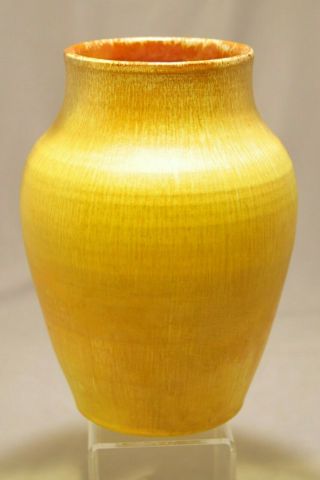 Antique American Arts & Crafts Pottery Vase Drip Glaze - Signed