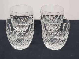 (4) Waterford Crystal Colleen 9 Oz.  Old Fashioned Glasses Tumblers,  Signed